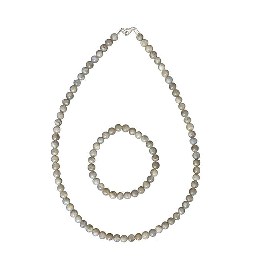 Parure in labradorite – Perle sferiche da 6 mm