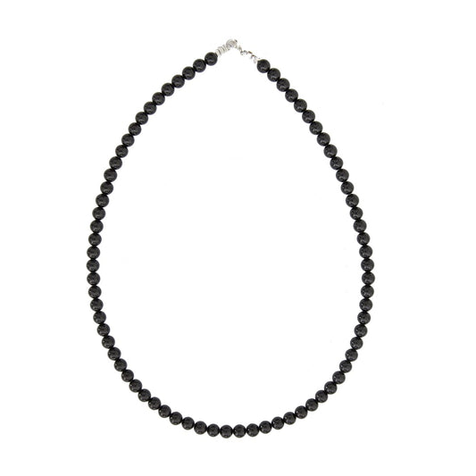 Collana in agata nera – Perle sferiche da 6 mm