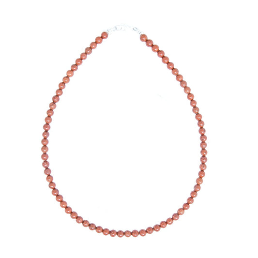 Collana in diaspro rosso – Perle sferiche da 6 mm
