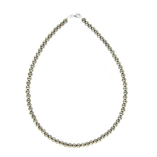 Collana in pirite di ferro – Perle sferiche da 6 mm