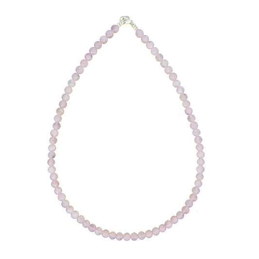 Collana in quarzo rosa – Perle sferiche da 6 mm