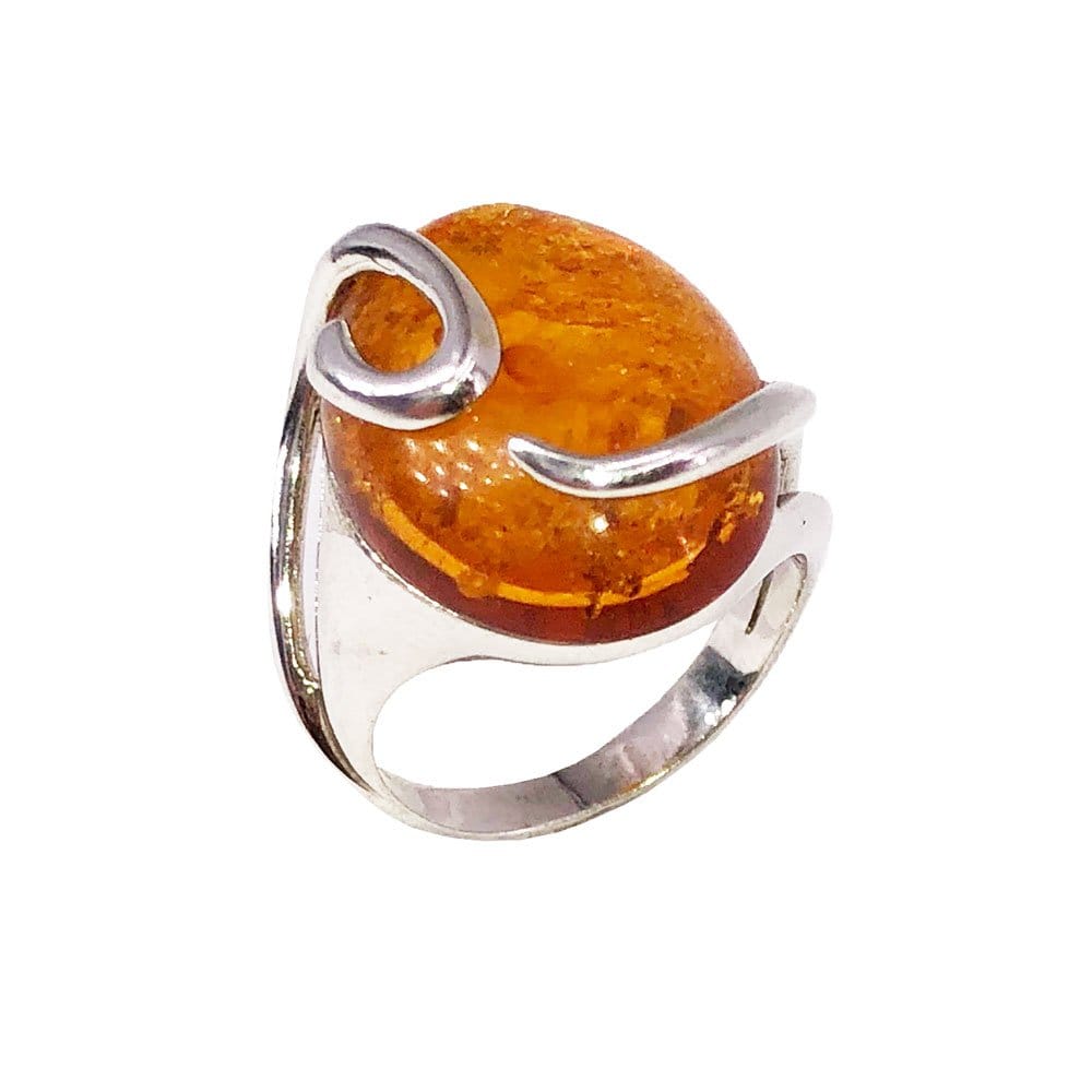 Anello in ambra Océane – Argento 925