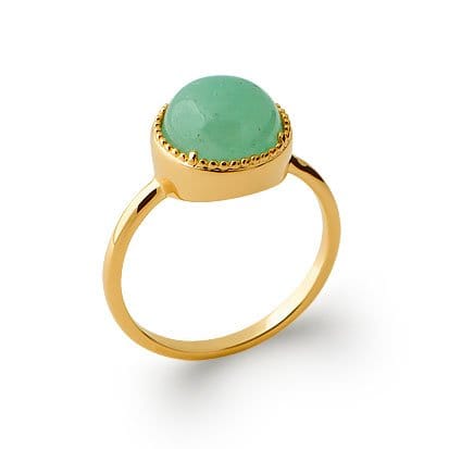 Anello in avventurina Constantine – Placcato oro 750