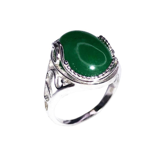 Anello in giada Capucine – Argento 925