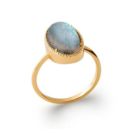 Anello in labradorite Judith – Placcato oro 750