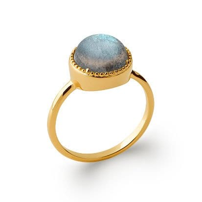 Anello in labradorite Constantine – Placcato oro 750