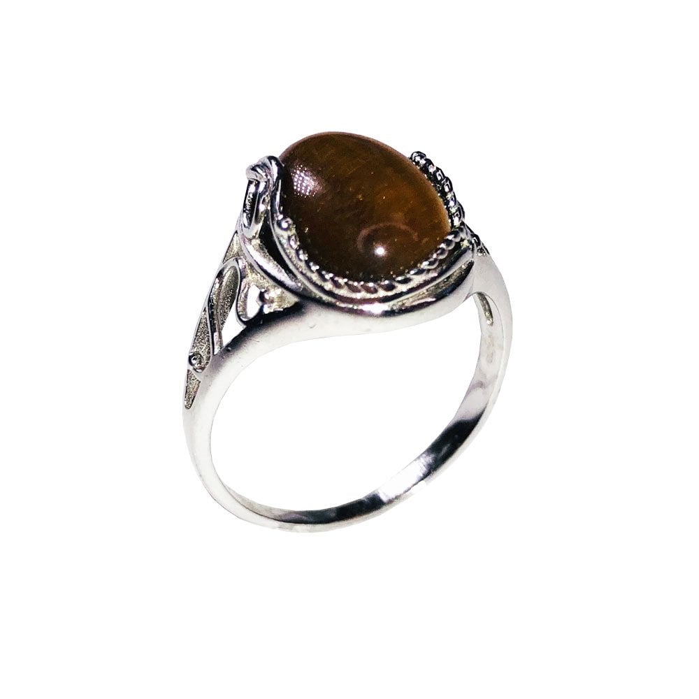 Anello in occhio di tigre Capucine – Argento 925