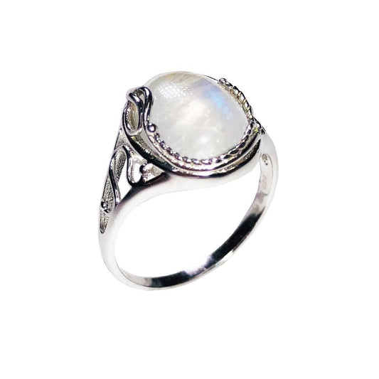 Anello in pietra di luna Justine – Argento 925