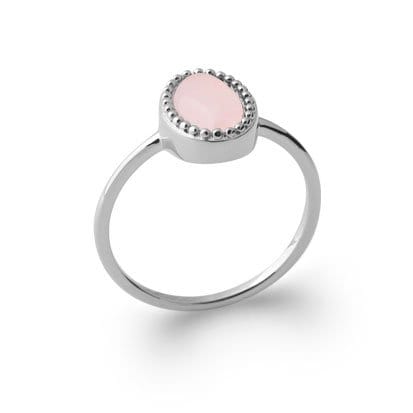 Anello in quarzo rosa Alexandra – Argento 925