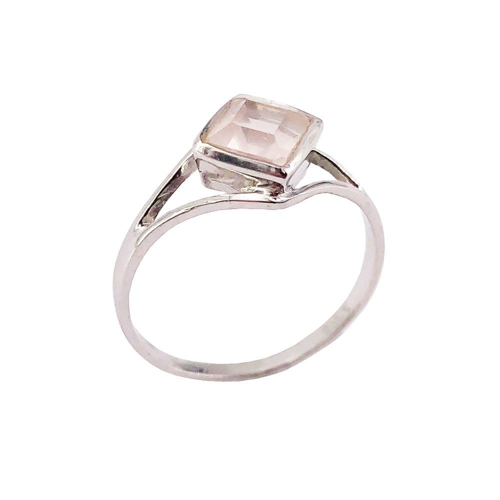 Anello in quarzo rosa Elisabeth – Argento 925