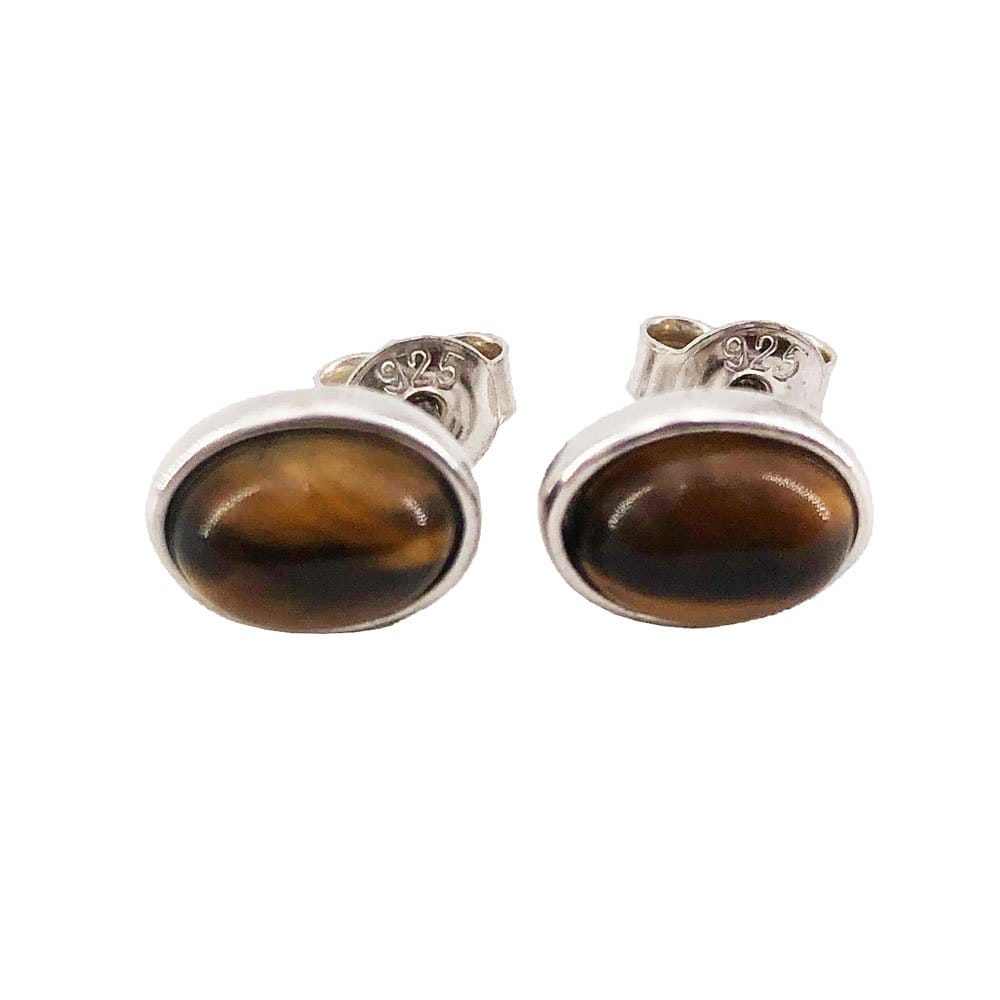 Orecchini in occhio di tigre Camille – Argento 925