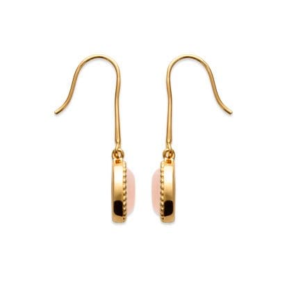 Orecchini in quarzo rosa Alexandra – Placcato oro 750