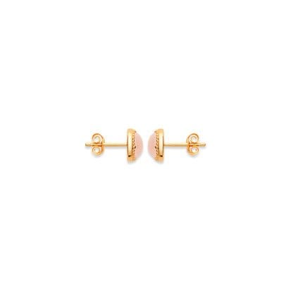 Orecchini in quarzo rosa Constantine – Placcato oro 750