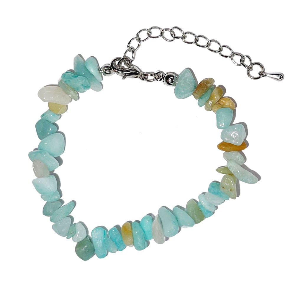 Bracciale in amazzonite – Barocco con chiusura – da 19 a 23 cm