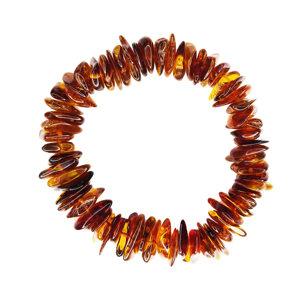 Bracciale in ambra Cognac – Barocco 19 cm