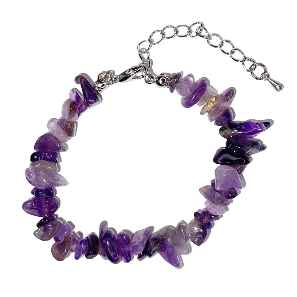 Bracciale in ametista – Barocco con chiusura – da 19 a 23 cm