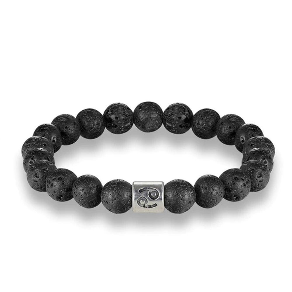 Bracciale Cancro in pietra lavica – 20 cm
