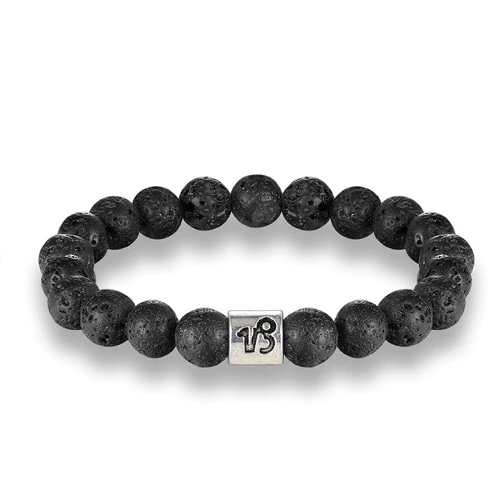 Bracciale Capricorno in pietra lavica – 20 cm
