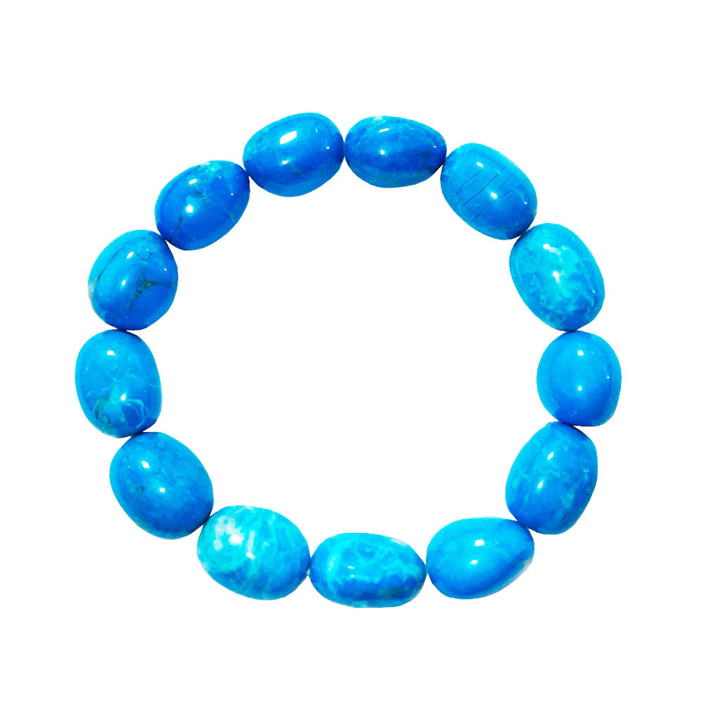 Bracciale in howlite blu – pietre Pépites