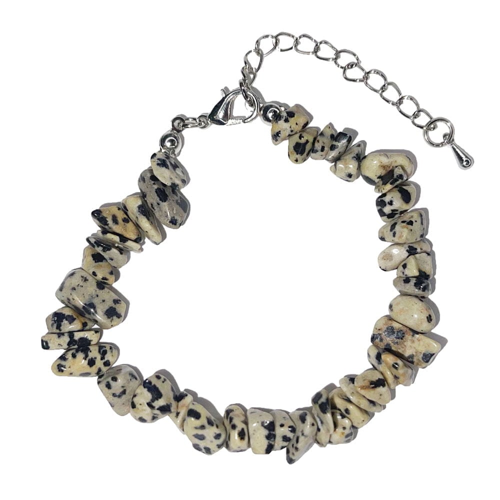 Bracciale in diaspro dalmata – Barocco con chiusura – da 19 a 23 cm