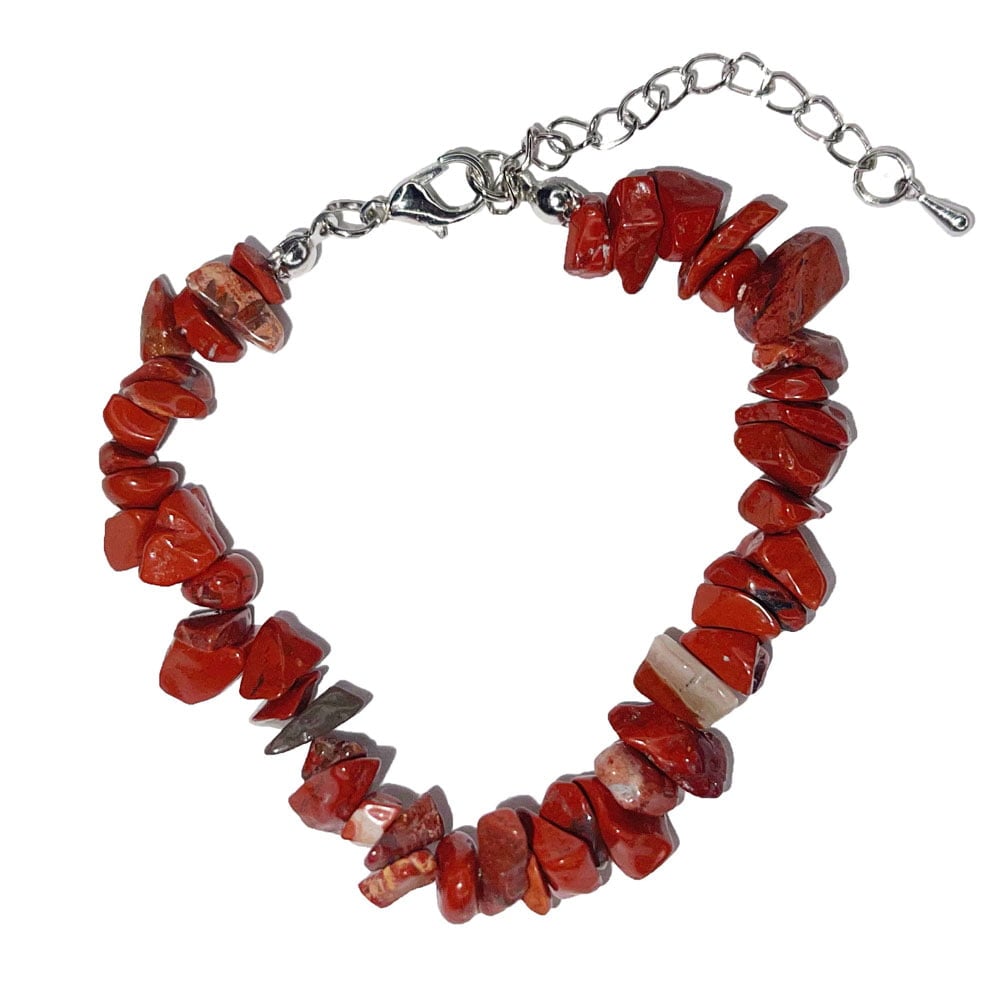 Bracciale in diaspro rosso – Barocco con chiusura – da 19 a 23 cm