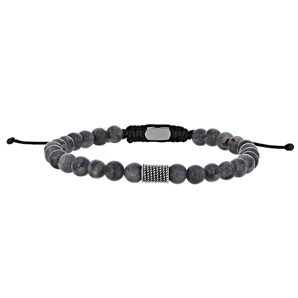 Bracciale in labradorite per lui cordoncino regolabile – Ref. F01-594