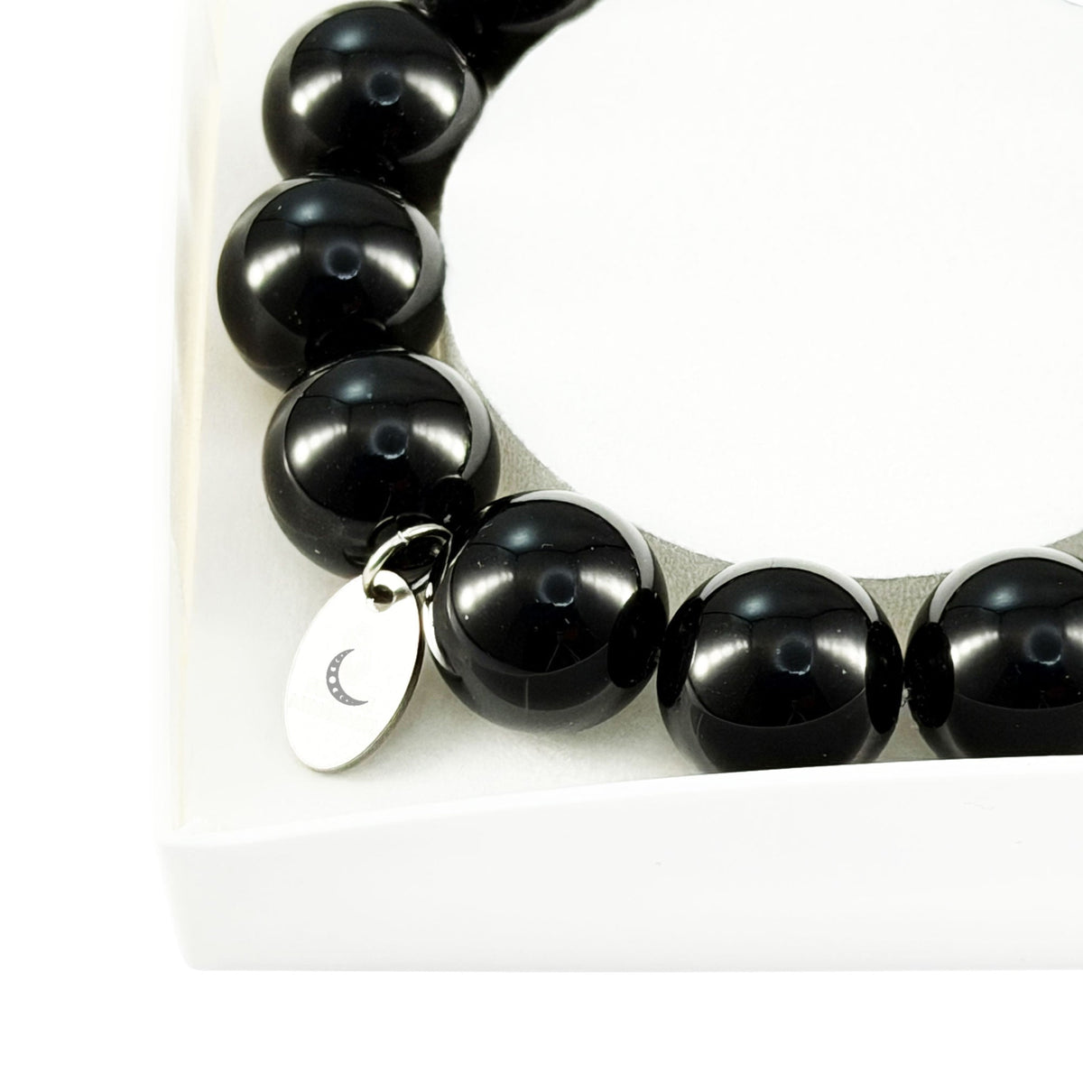 bracciale-in-ossidiana-nera-perle-da-14-mm