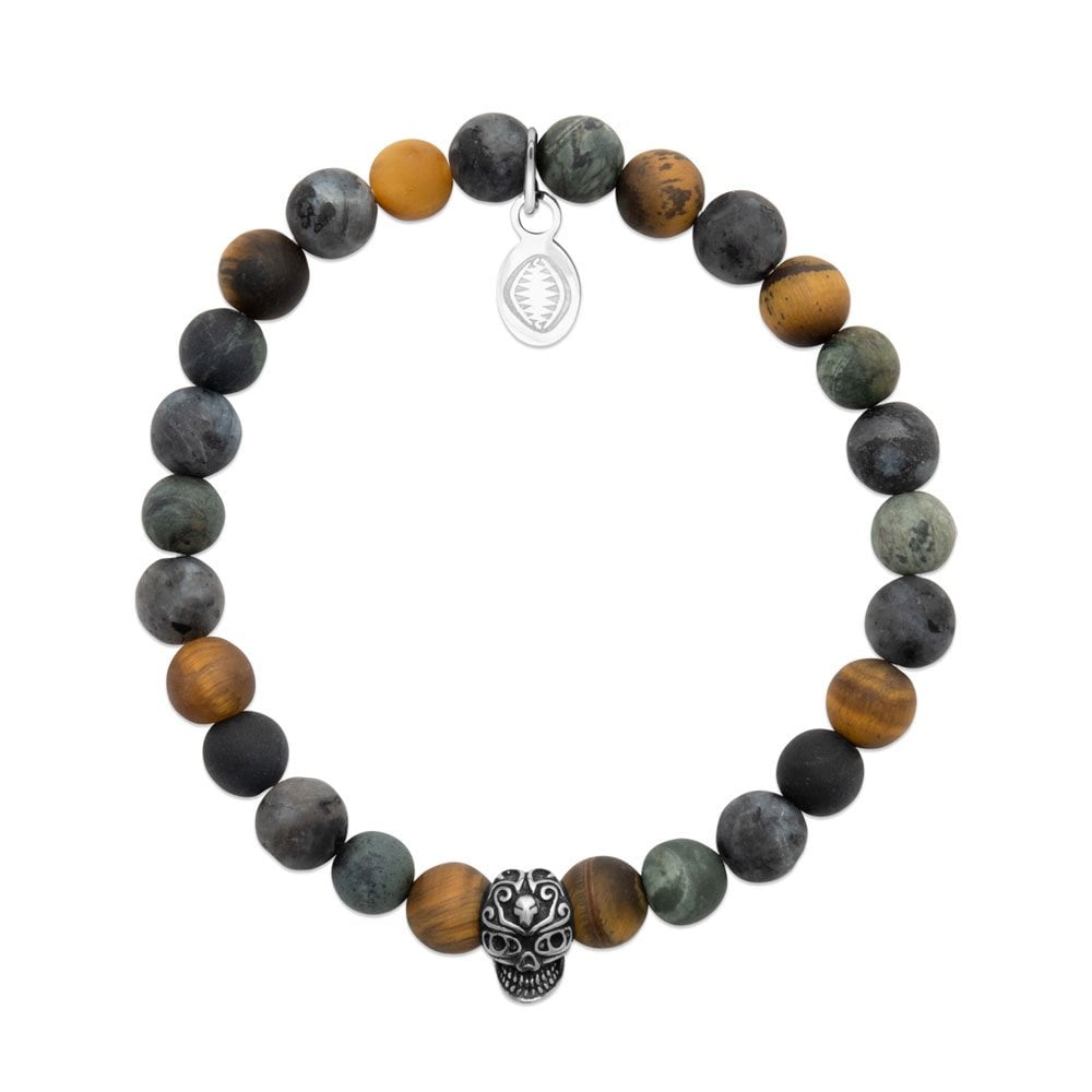Bracciale in diaspro e Crâne per lui