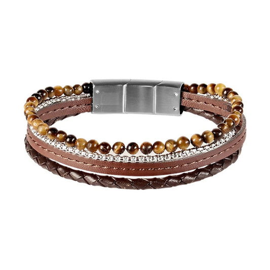 Bracciale in occhio di tigre per lui – Ref. F01-614