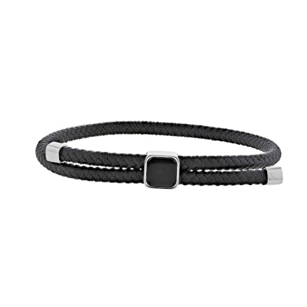 Bracciale in onice per lui cordoncino regolabile – Ref. F01-689