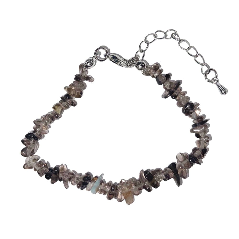 Bracciale in quarzo affumicato – Barocco con chiusura – da 19 a 23 cm