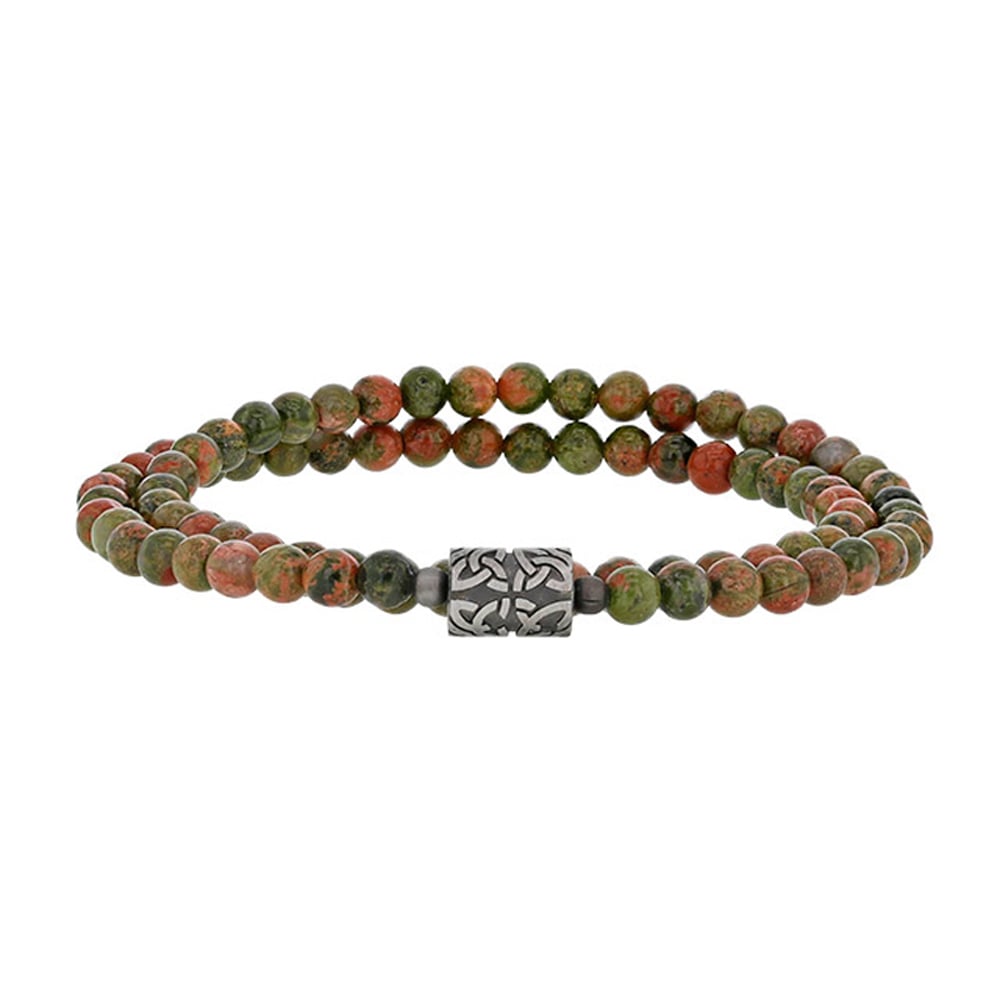 Bracciale in unakite per lui – Ref. F01-628