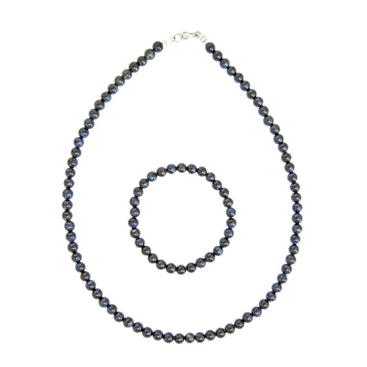 Parure in occhio di falco – Perle sferiche da 6 mm