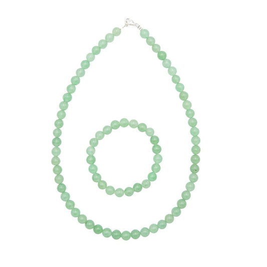 Parure in avventurina – Perle sferiche da 8 mm