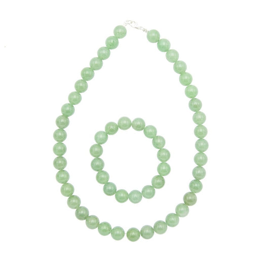 Parure in avventurina – Perle sferiche da 12 mm