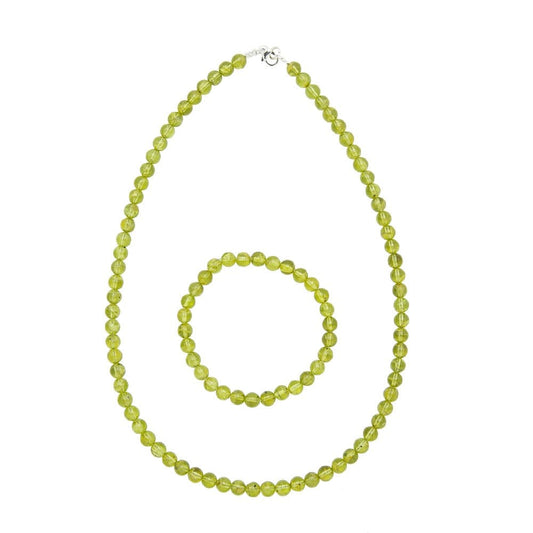 Parure in peridoto – Perle sferiche da 6 mm