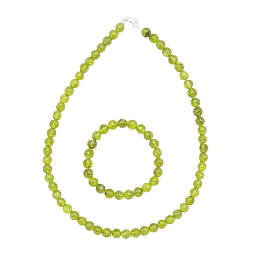 Parure in peridoto – Perle sferiche da 8 mm