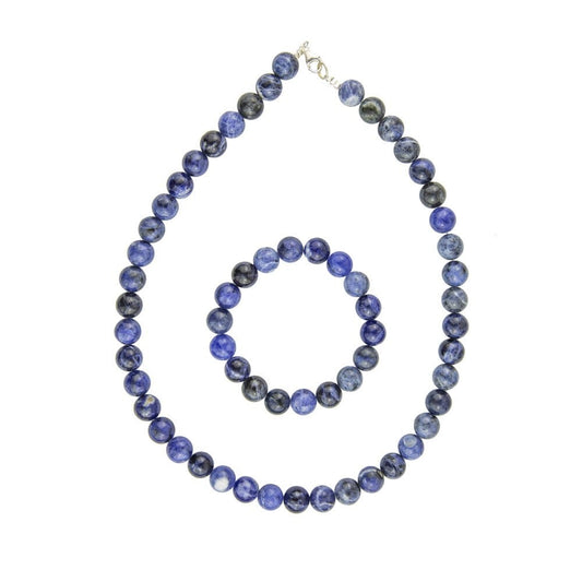Parure in sodalite – Perle sferiche da 10 mm