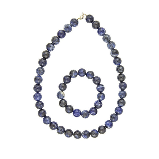 Parure in sodalite – Perle sferiche da 12 mm