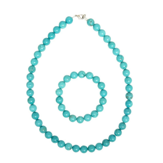 Parure in turchese stabilizzata – Perle sferiche da 10 mm