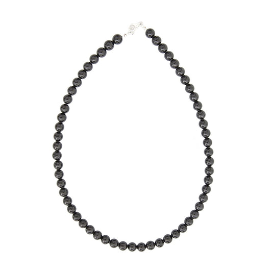 Collana in agata nera – Perle sferiche da 8 mm