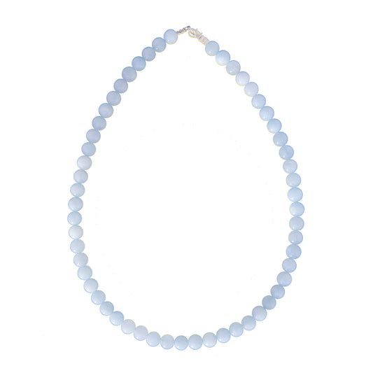 Collana in acquamarina – Perle sferiche da 8 mm