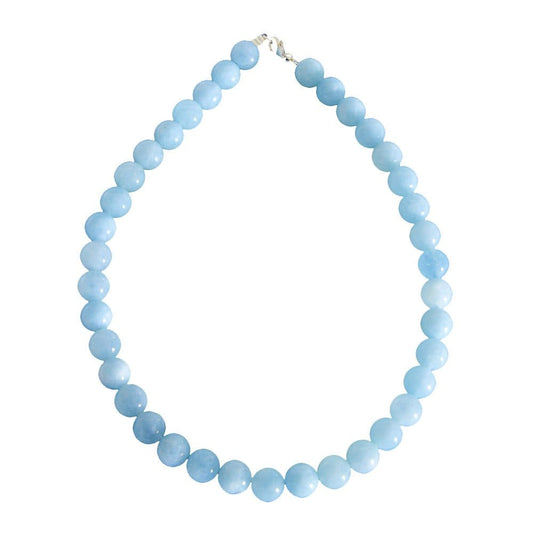 Collana in acquamarina – Perle sferiche da 12 mm