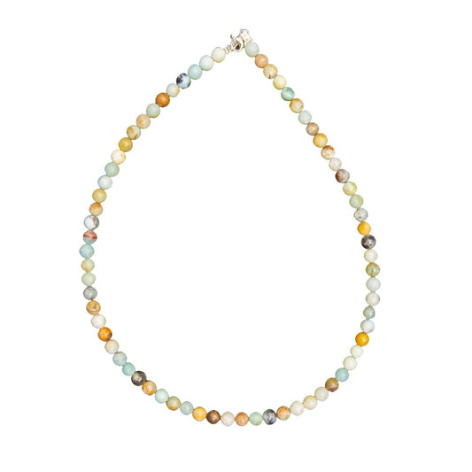 Collana in amazzonite multicolore – Perle sferiche da 6 mm