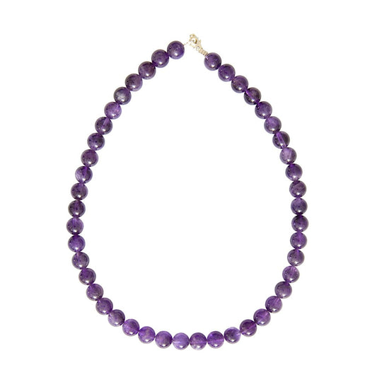 Collana in ametista – Perle sferiche da 10 mm