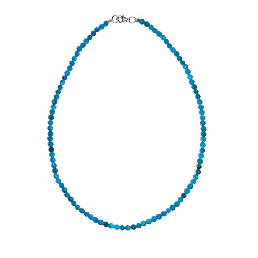 Collana in apatite – Perline sfaccettate 4 mm – 45 cm