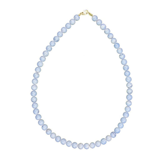Collana in calcedonio – Perle sferiche da 8 mm