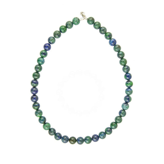 Collana in crisocolla – Perle sferiche da 10 mm