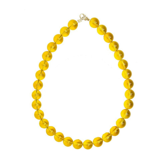 Collana in citrino – Perle sferiche da 14 mm