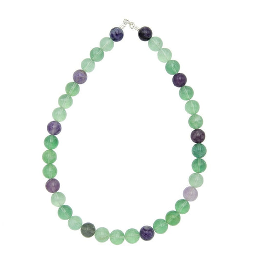 Collana in fluorina multicolore – Perle sferiche da 12 mm